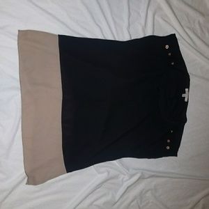 Black and Tan Blouse